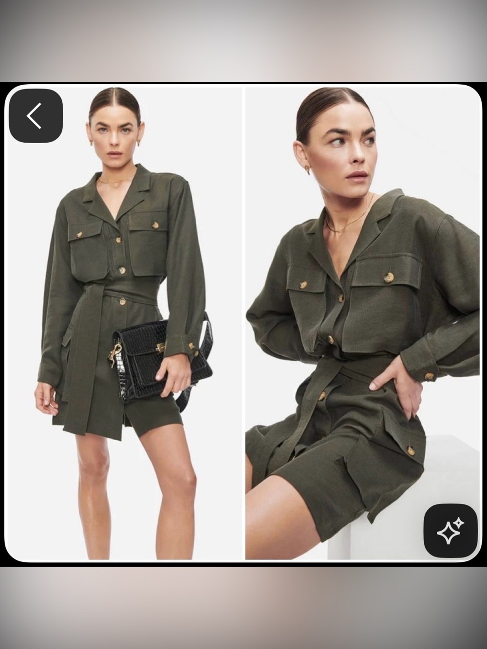 Anine Bing Kaiden belted utility dress/trench